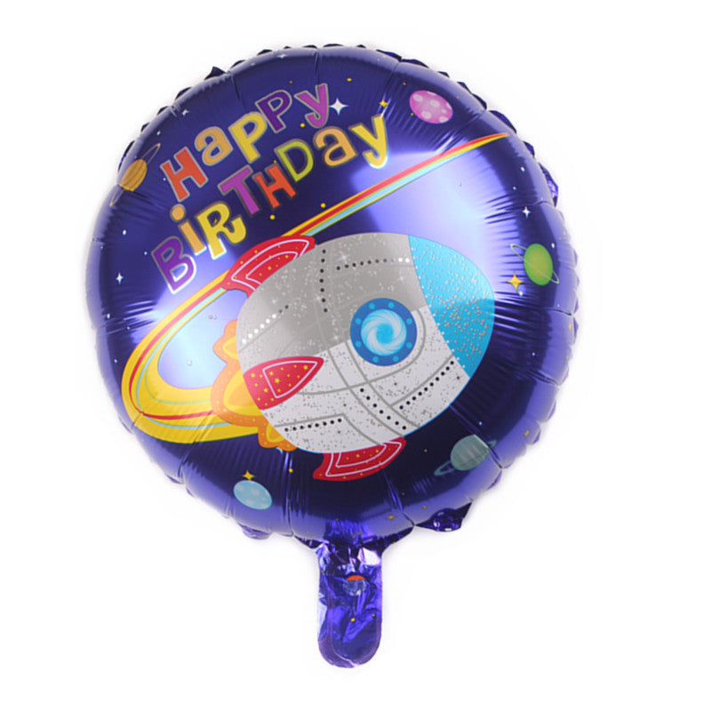 Décoration de Fête Enfant Fusée Astronaute Ballon en Film d'Aluminium BA1