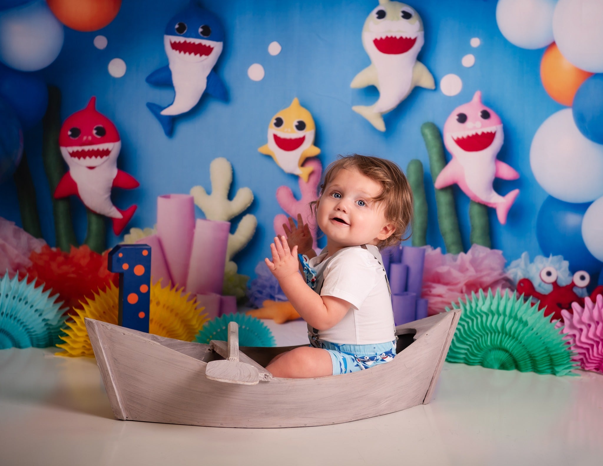 Toile de Fond de Petit Requin pour Photographie d'enfants M5-24