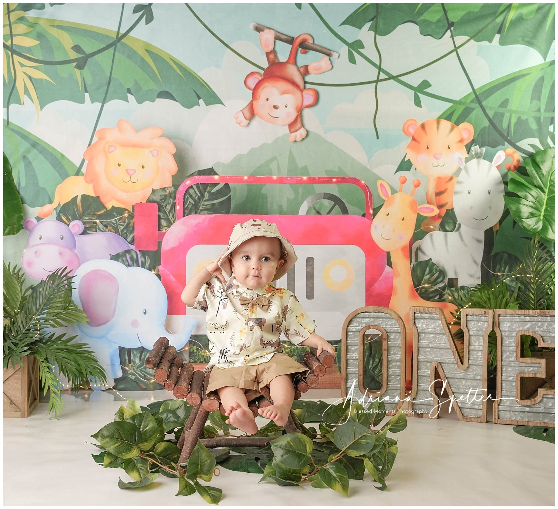 Fond photo pour enfants Safari Jungle Aventure Fonds pour enfants MRR10-50