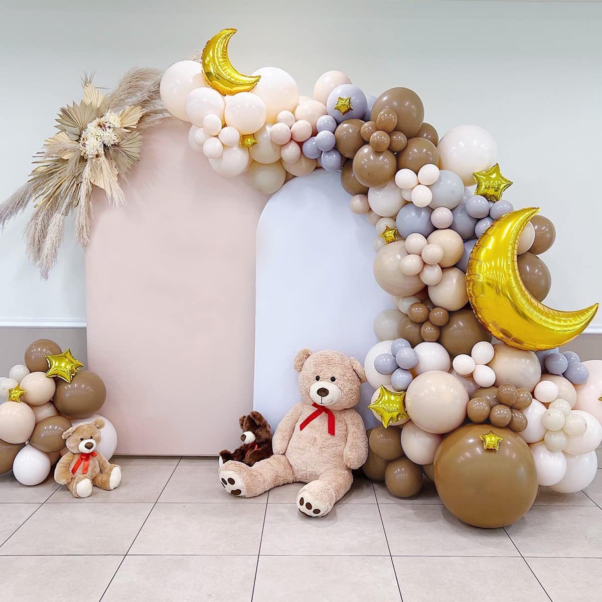 Chaîne de Ballons Étoile Lune Mignon pour Nouveau-né BA19