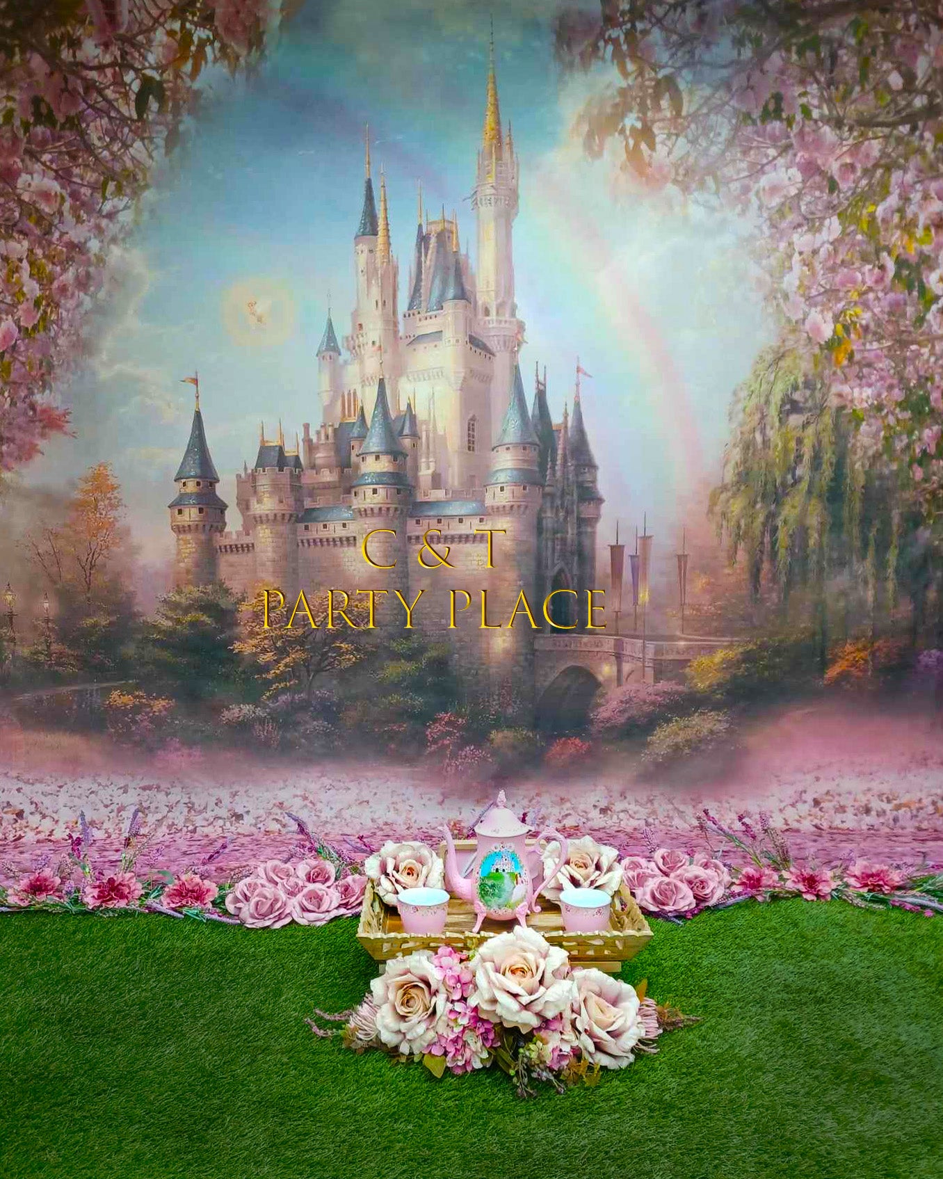 Toile de fond de fleurs roses fantastiques pour la photographie S-2711