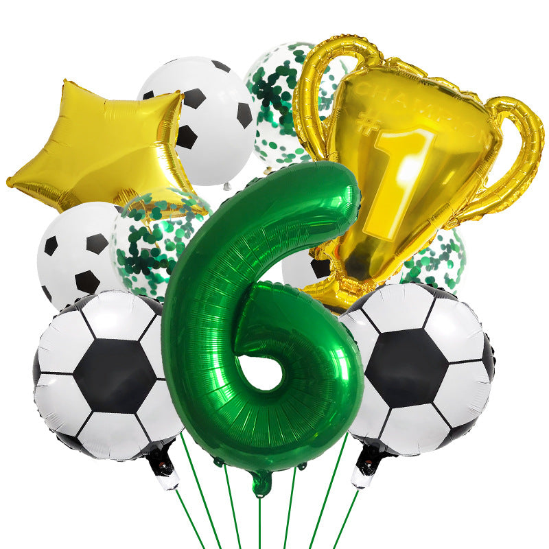 Ensemble de Ballons pour Thème de la Coupe du Monde de Football Numérique 32" BA47