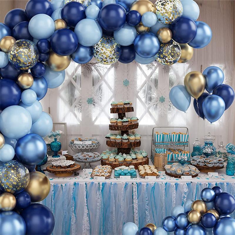 Chaîne de Ballons Bleu Métallique Décoration de Fête d'Anniversaire BA9