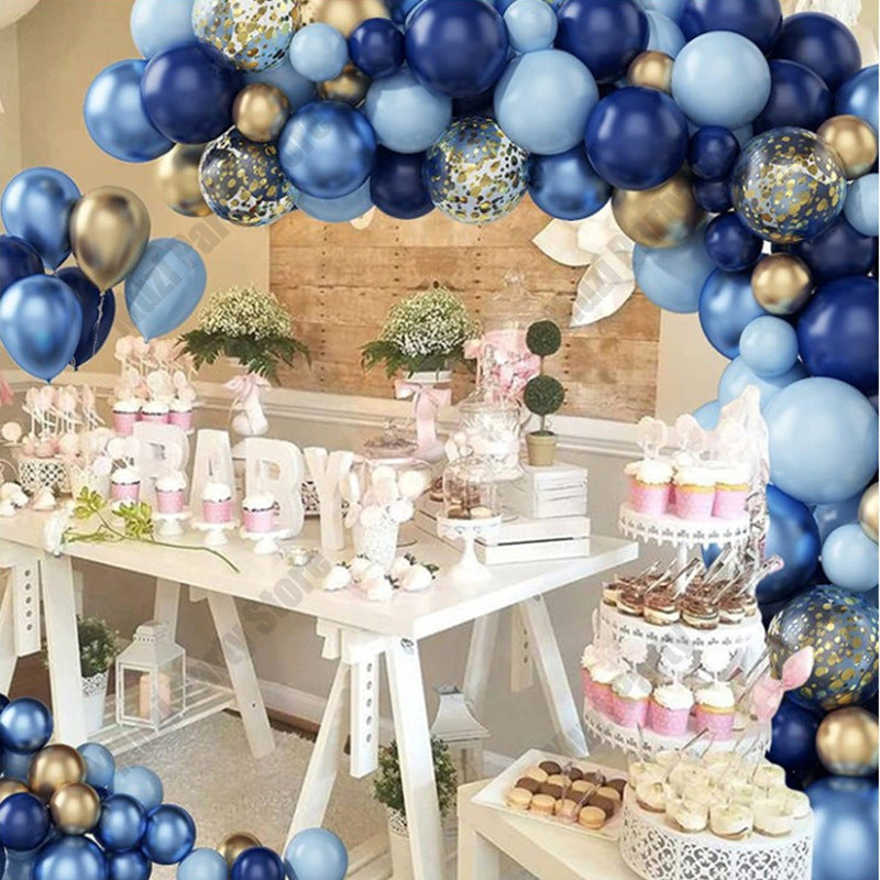 Chaîne de Ballons Bleu Métallique Décoration de Fête d'Anniversaire BA9