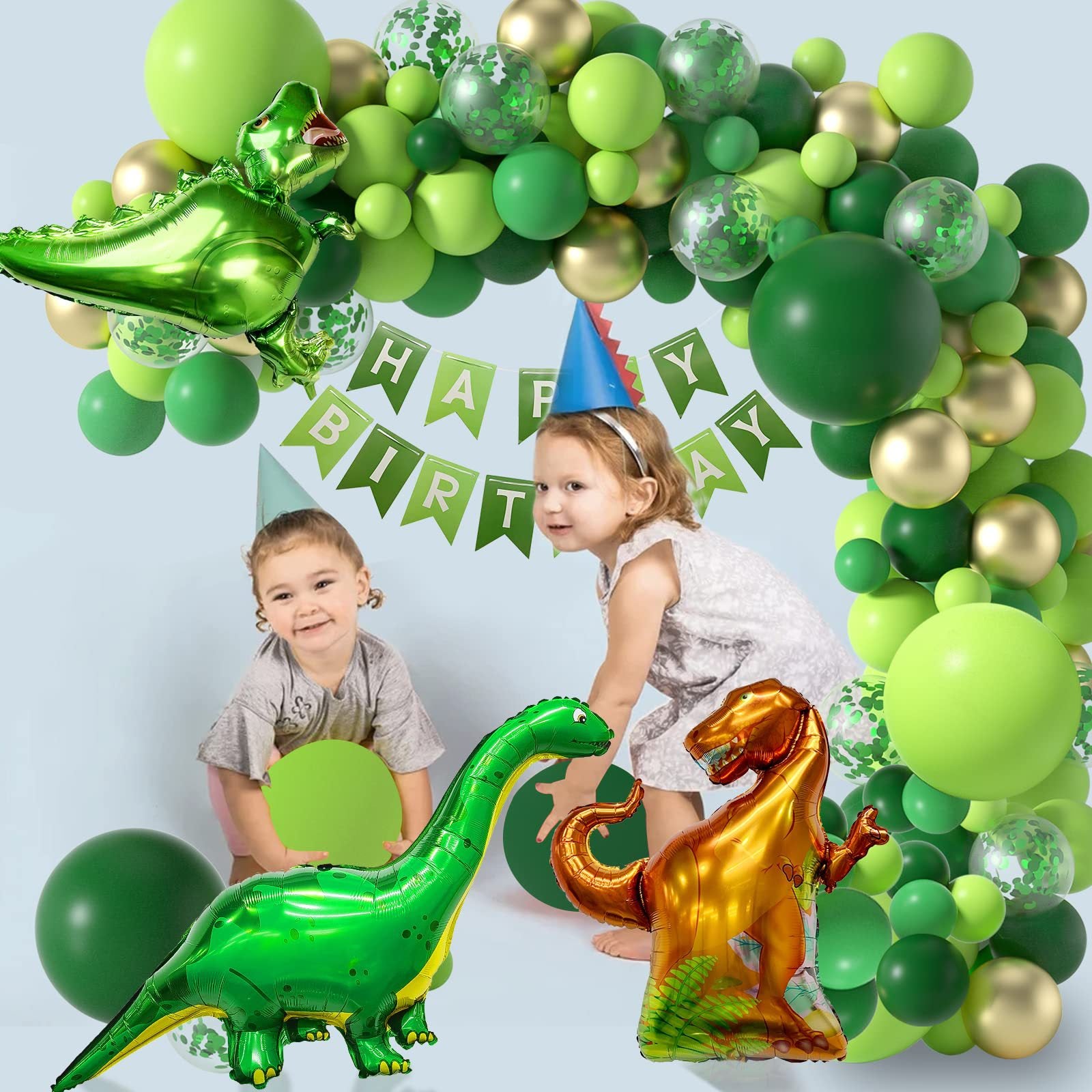Chaîne de Ballons Dinosaure Monde Jurassique pour Thème de la Jungle BA13