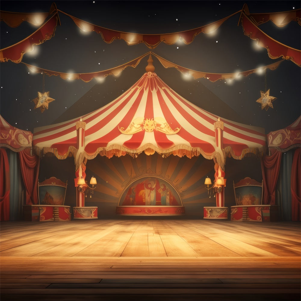 Toile de Fond Cirque Tente Étoiles Lumineuses BRP1-176