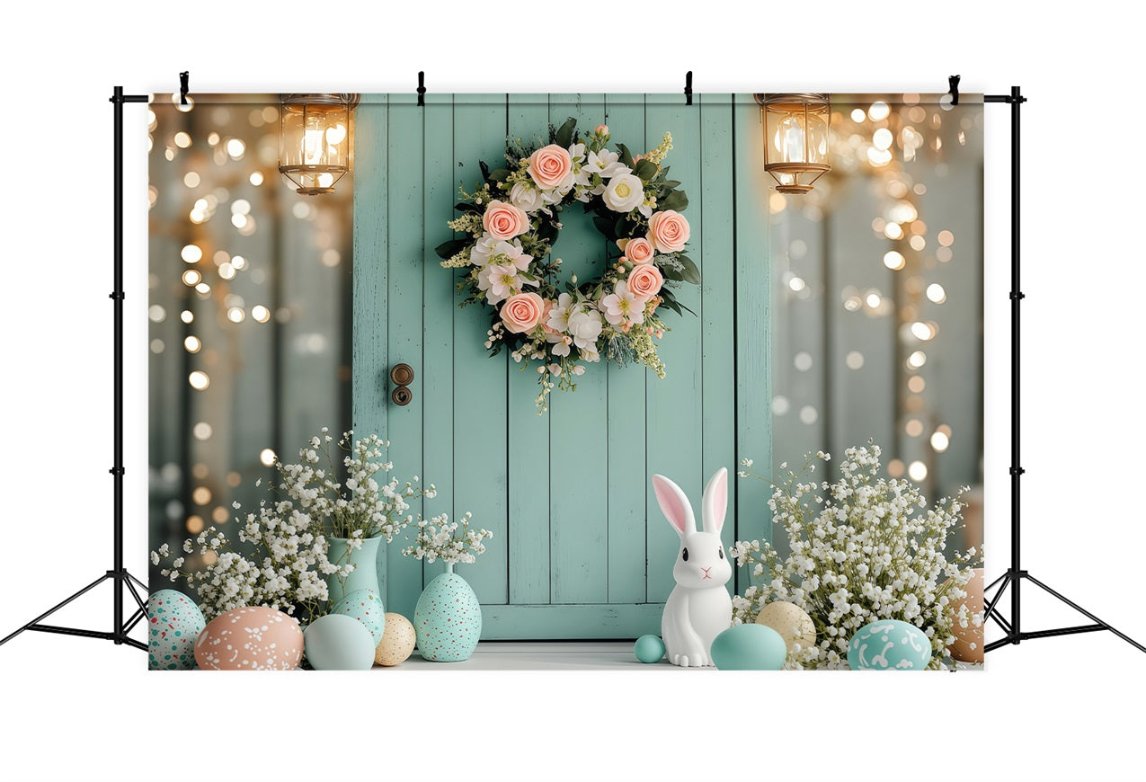 Toile de fond Pâques Couronne Lapin Œufs Printemps BRP1-220