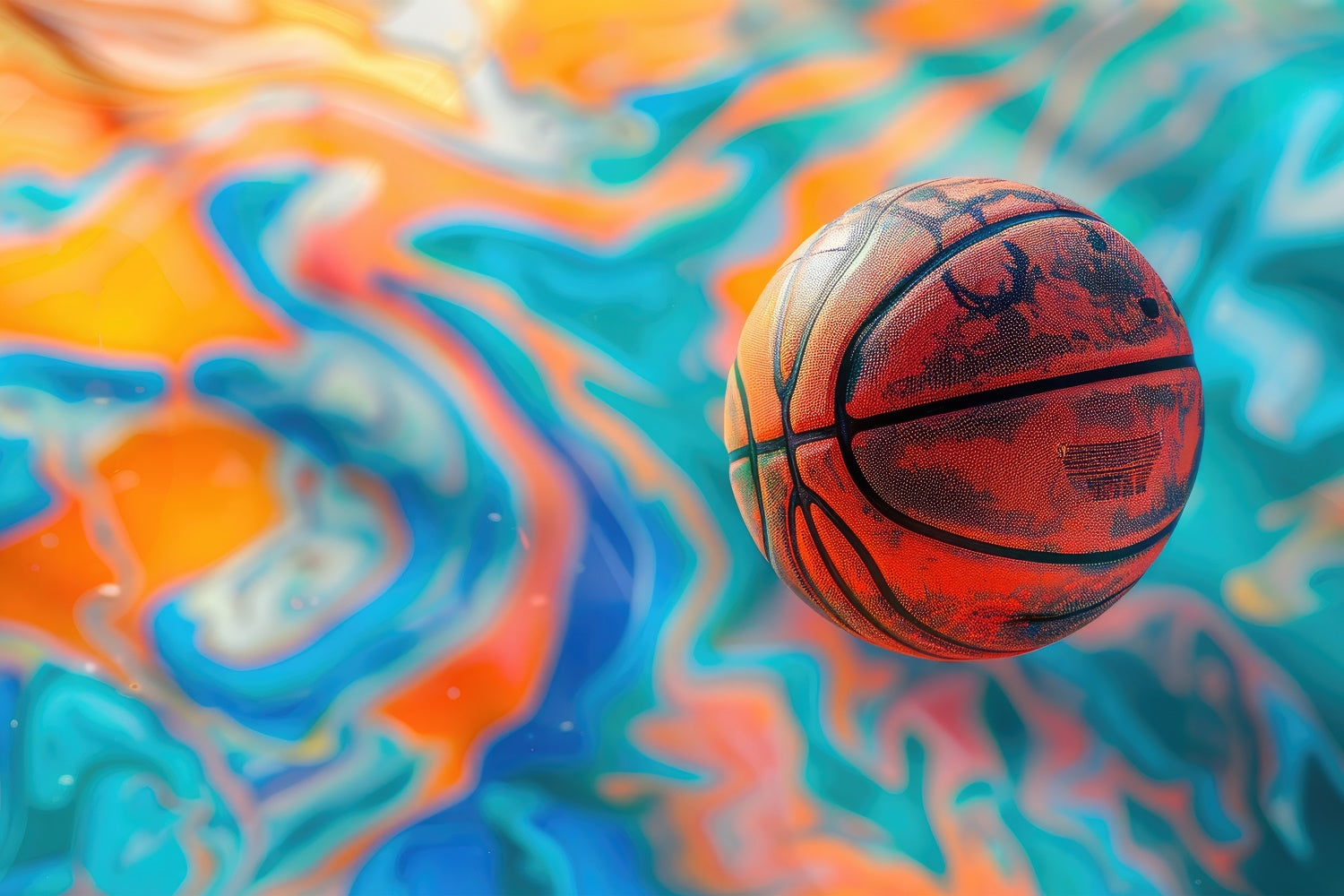 Toile de fond Ballon Basket Moderne Abstrait Tourbillon BRP1-331