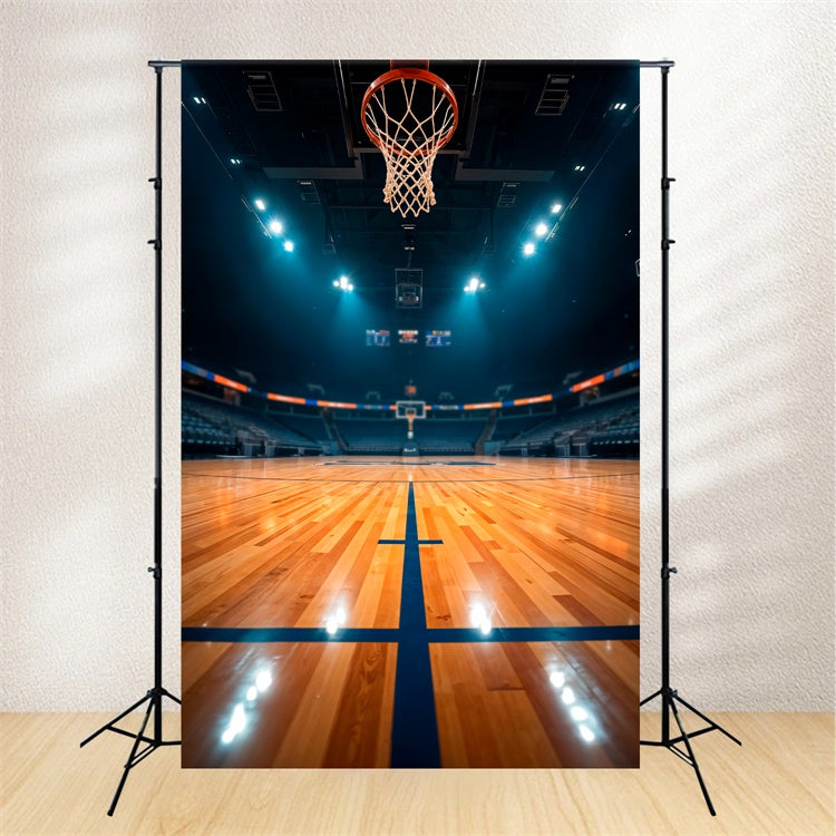 Toile de fond Photo Terrain de Basket Nuit de Jeu Professionnel BRP1-333