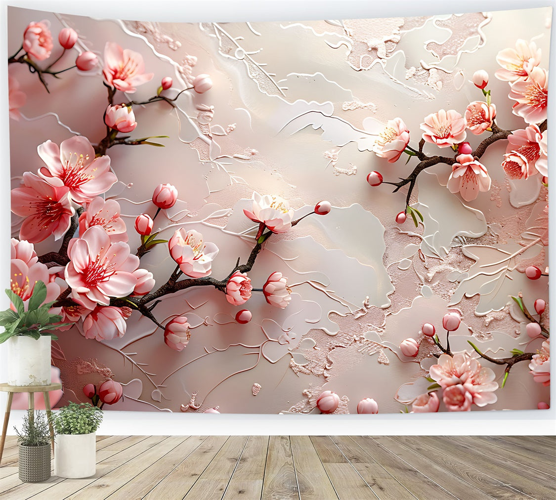Fond Fleur Texturé Fleurs Cerisier BRP1-372