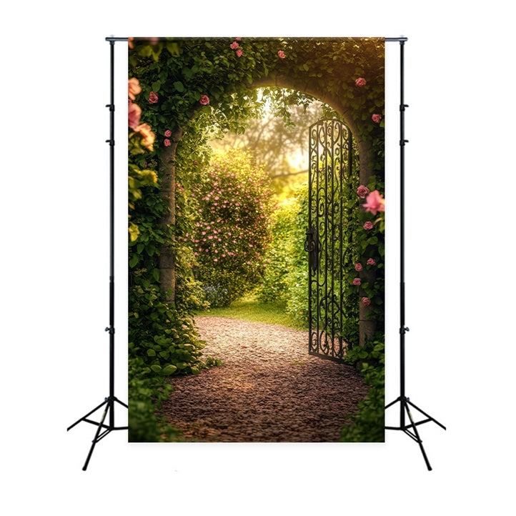 Toile de fond Fleur Allée Jardin Rustique Arche BRP1-391