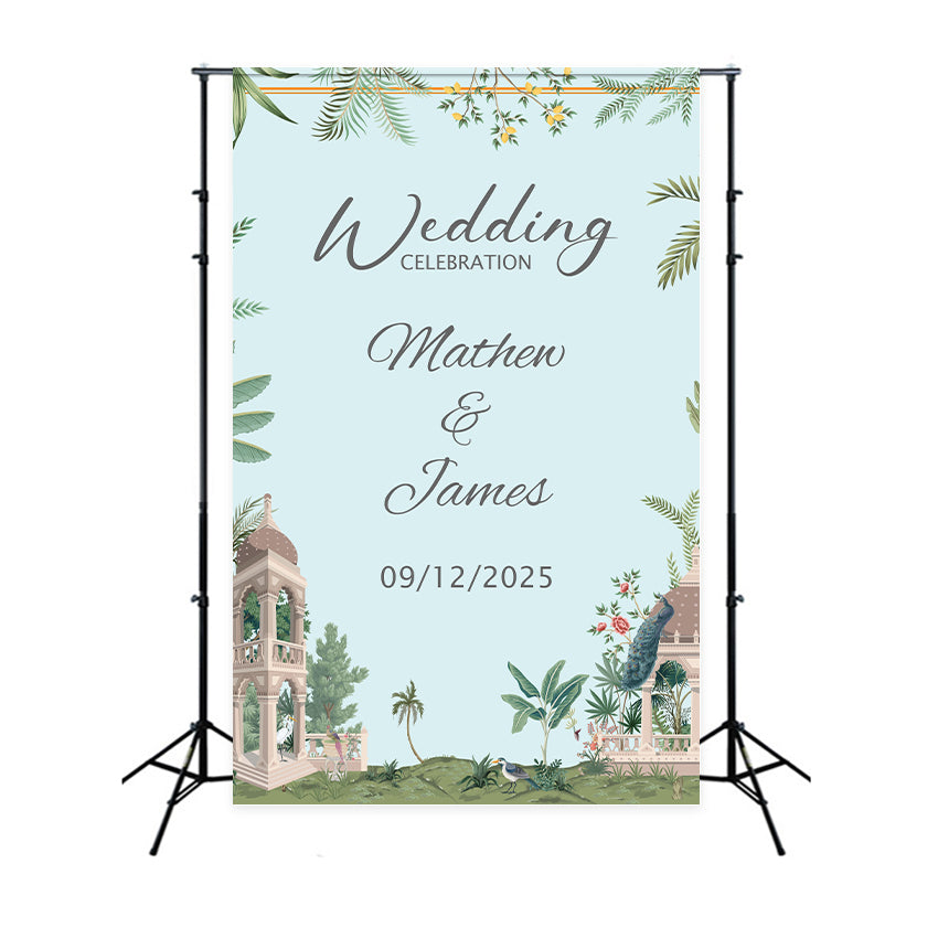 Toile de fond Photo Mariage Personnalisé Charme Jardin Paysage BRP1-430