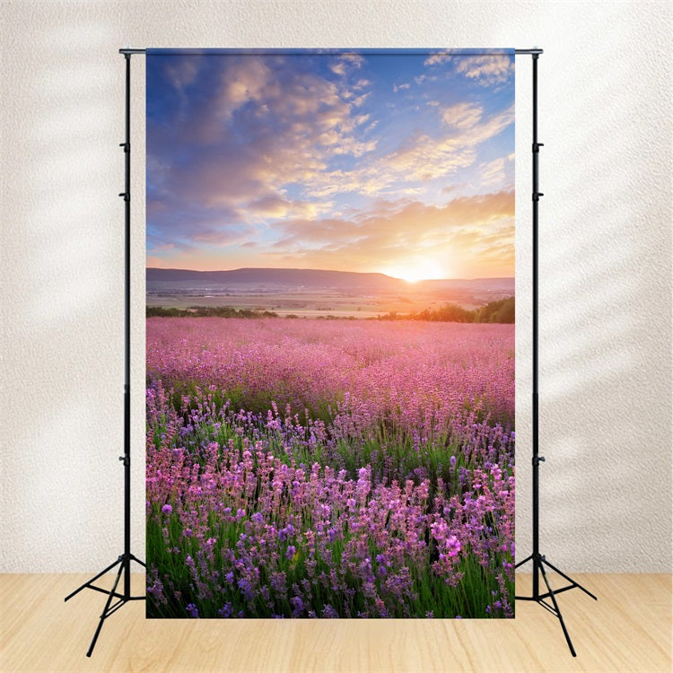Fond Photo Fleurs Éclat Doré Lavande Violette BRP1-496