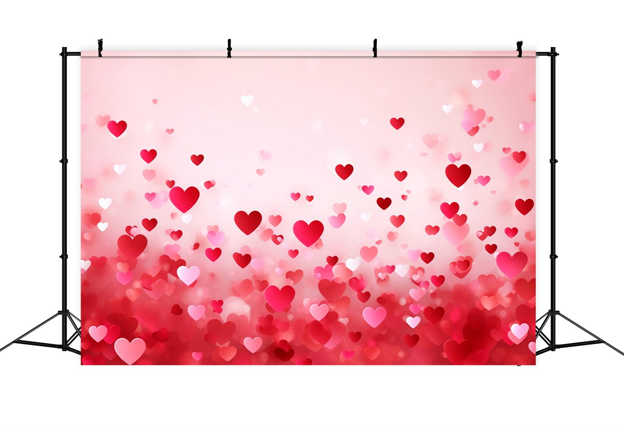 Toile de Fond St-Valentin Cœurs Rouges Scintillants BRP1-83