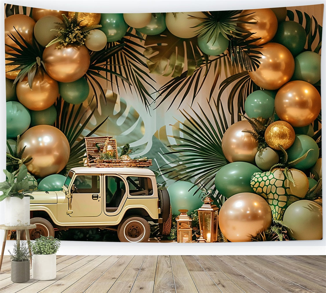 Toile de fond Jeep safari aventure bohème tropical BRP10-105