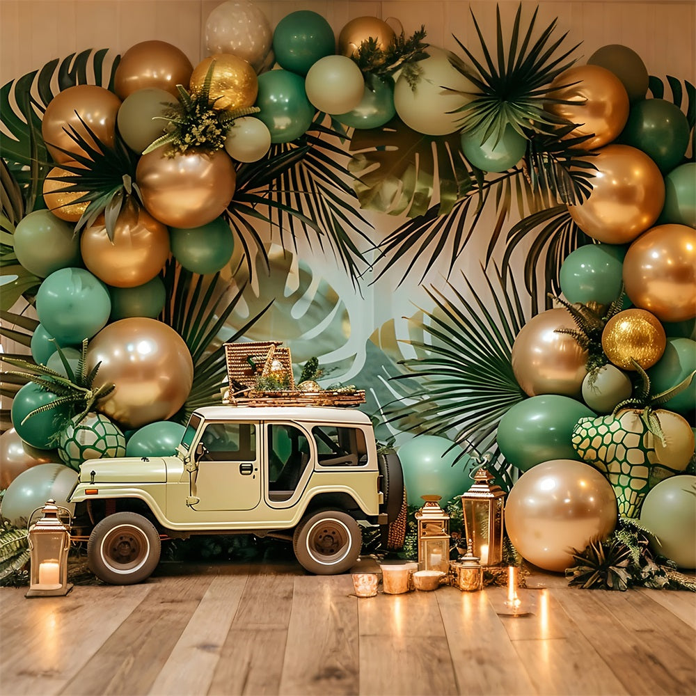 Toile de fond Jeep safari aventure bohème tropical BRP10-105