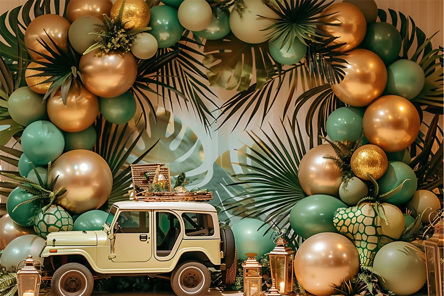 Toile de fond Jeep safari aventure bohème tropical BRP10-105