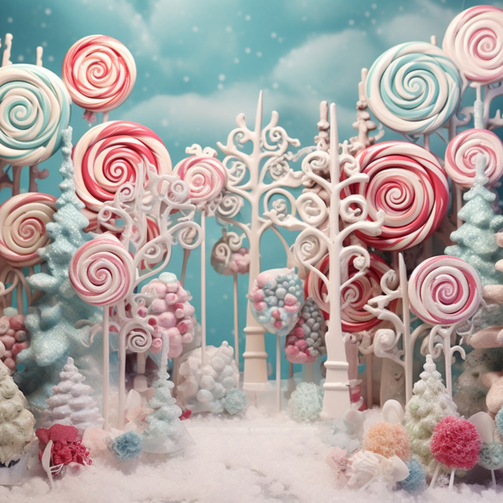 Toile de fond Pays des merveilles sucré décorations en bonbons BRP10-17