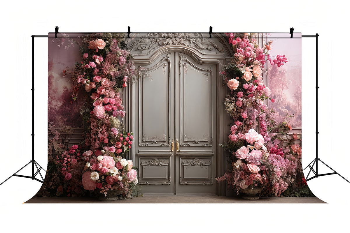 Toile de Fond Photographie Rétro Décor Floral Rose BRP10-284