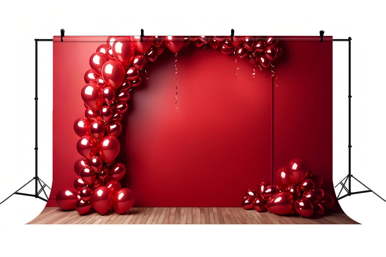 Toile de Fond Photographie Mur Rétro Arche de Ballons Rouges BRP10-289