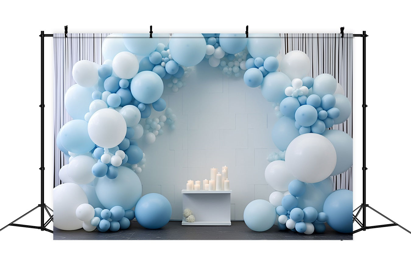 Toile de Fond Anniversaire Fête Design Arc de Ballons Bougies BRP10-350