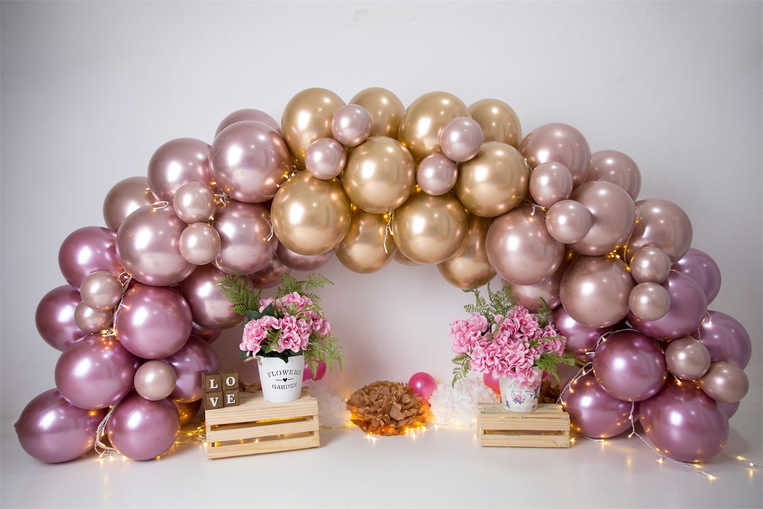 Toile de Fond Joyeux Anniversaire Ballon Rose BRP10-371