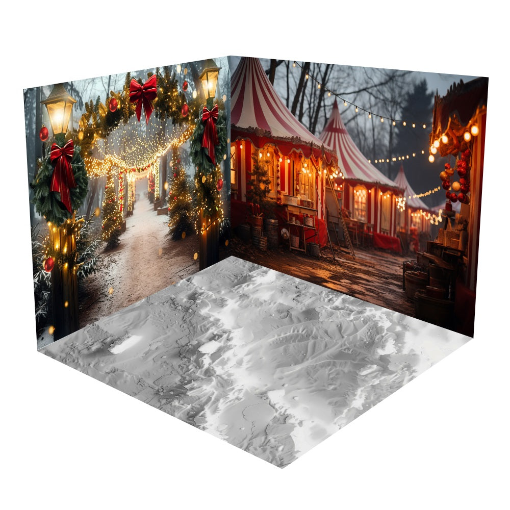 Ensemble de Salle Marché de Noël Sentier Lumineux BRP10-437