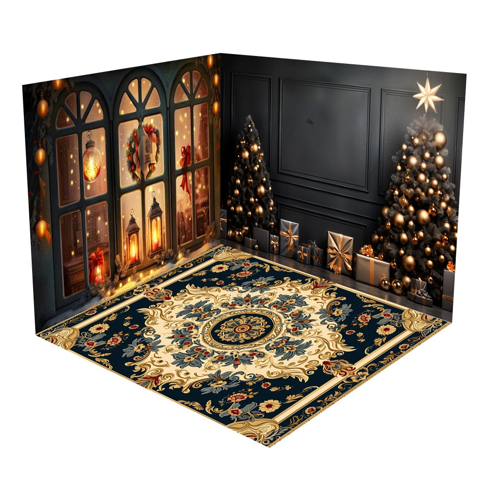 Ensemble de Salle Fenêtre et Arbres de Noël BRP10-449