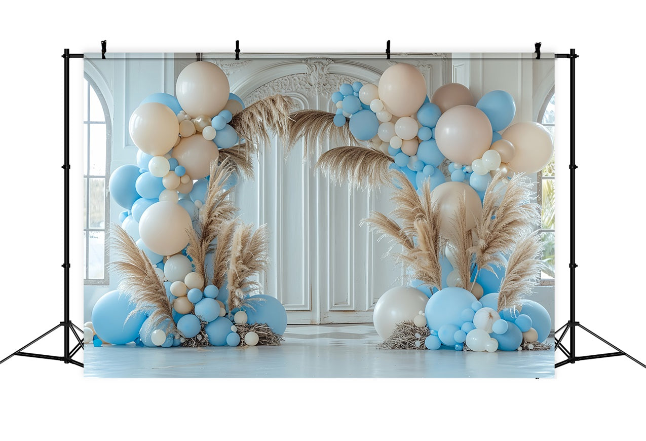Toile De Fond Thème Bohémien Ballon Tropical Palmier BRP10-593