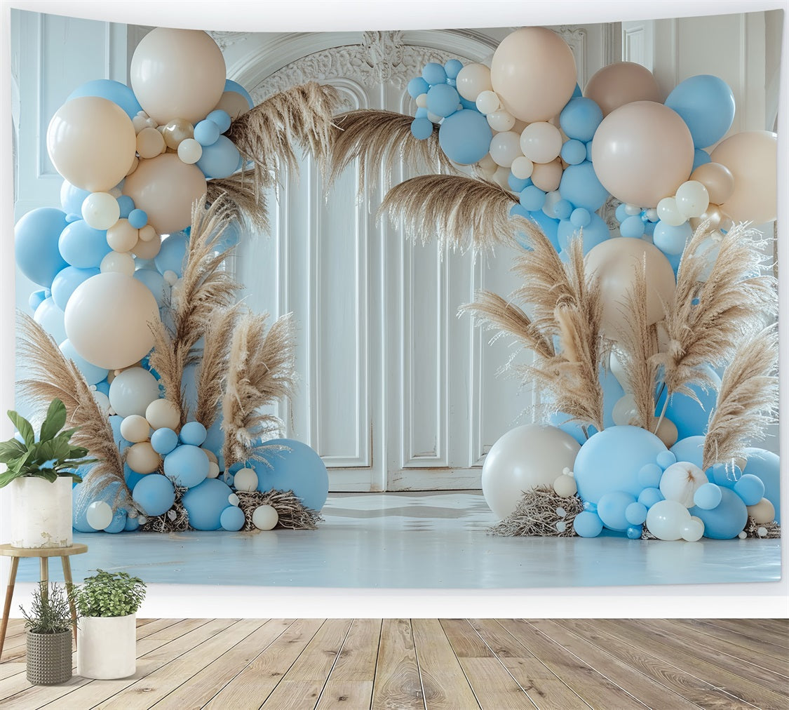 Toile De Fond Thème Bohémien Ballon Tropical Palmier BRP10-593