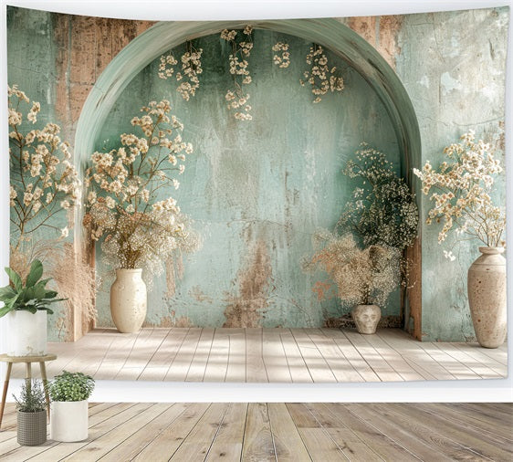 Toile de fond Arche florale vintage élégante Boho BRP10-64