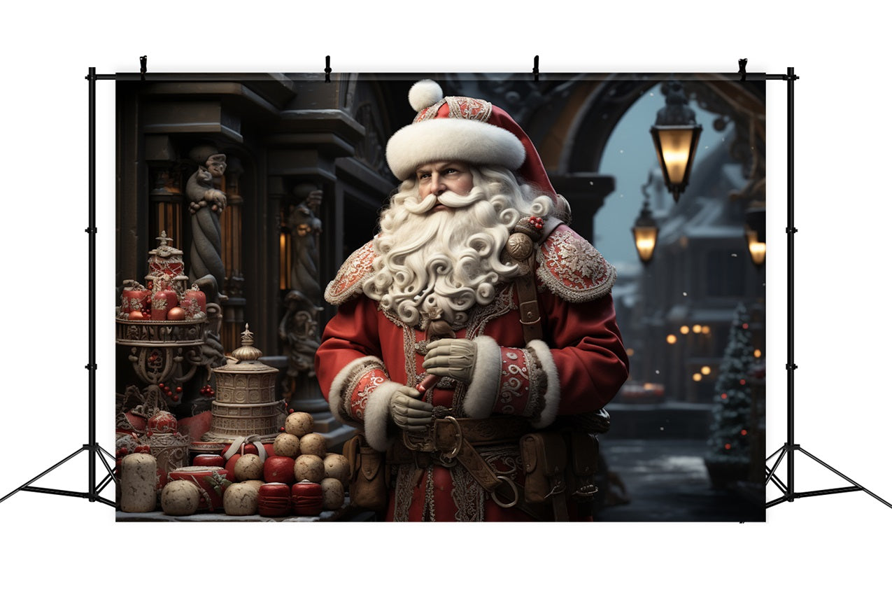 Toile de fond Idées Décoration Marché Père Noël BRP11-133