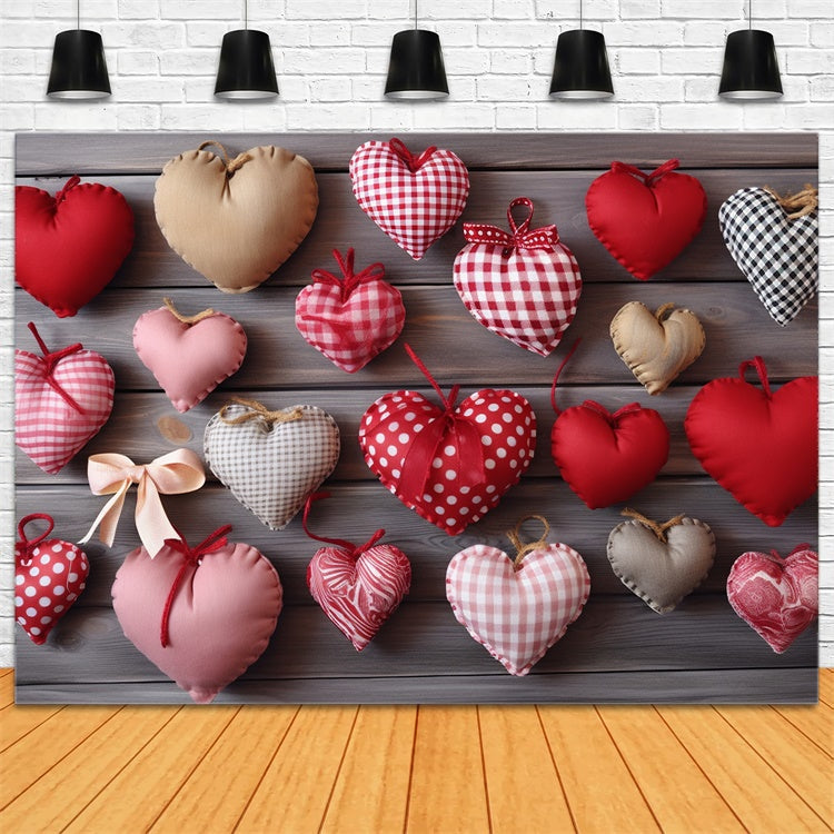 Toile de Fond Saint-Valentin Cœurs Accent Noeud BRP11-297
