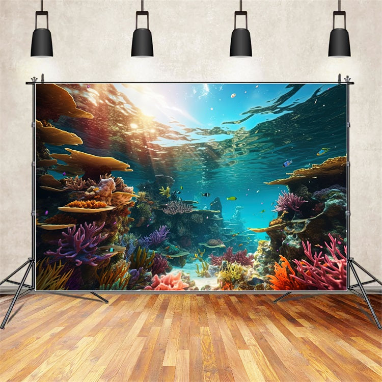 Toile de fond Photographie Sirène Océan Profond Luminescent BRP12-52