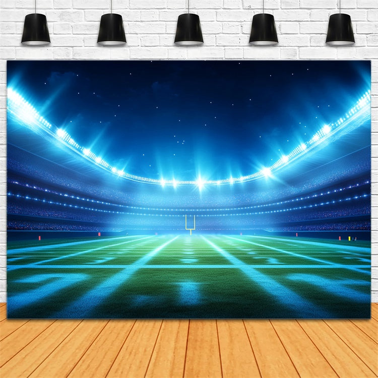 Fond Sport Photographie Football Nuit Stade Scintillant BRP12-591