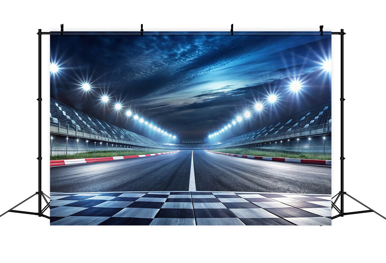 Toile de fond Sport Idées Piste de Course Nuit Événement BRP12-593
