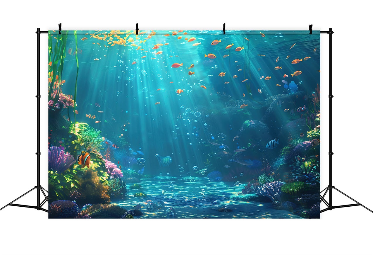 Toile de fond DIY Sirène Ravin Sous-Marin Plantes Aquatiques BRP12-65