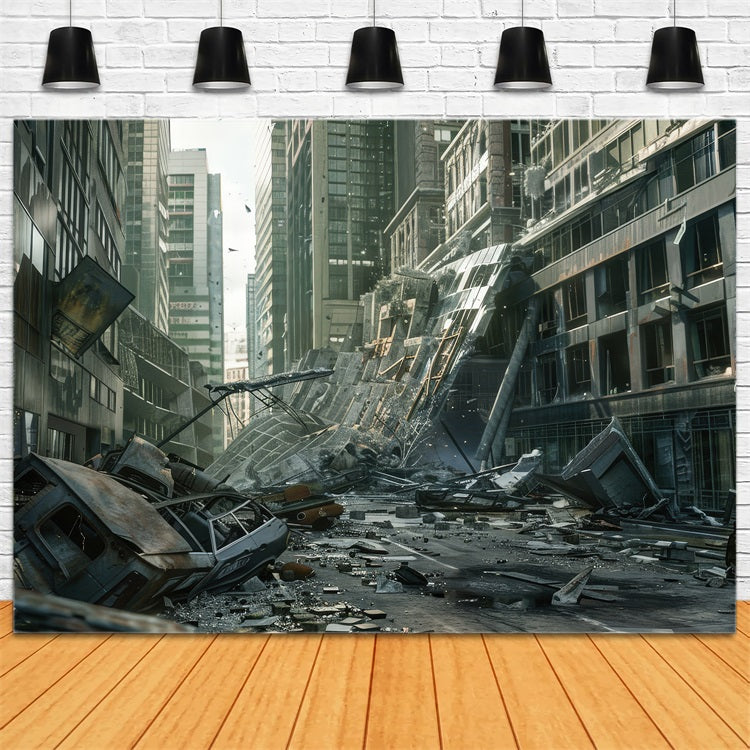 Toile de fond Architecture Gratte-Ciels Effondrés Tragédie Urbaine BRP12-668
