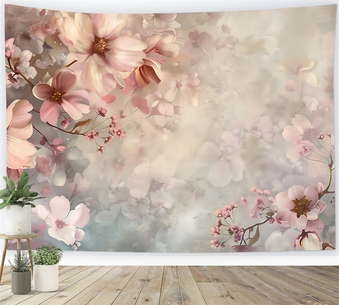 Fond Floral Photo Douce Brume de Fleurs Florales BRP2-63