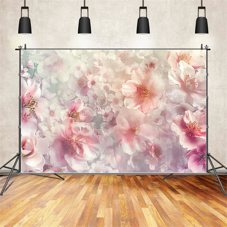 Fond Photo Fleurs Rêve Floral Pétales de Pêche BRP2-69