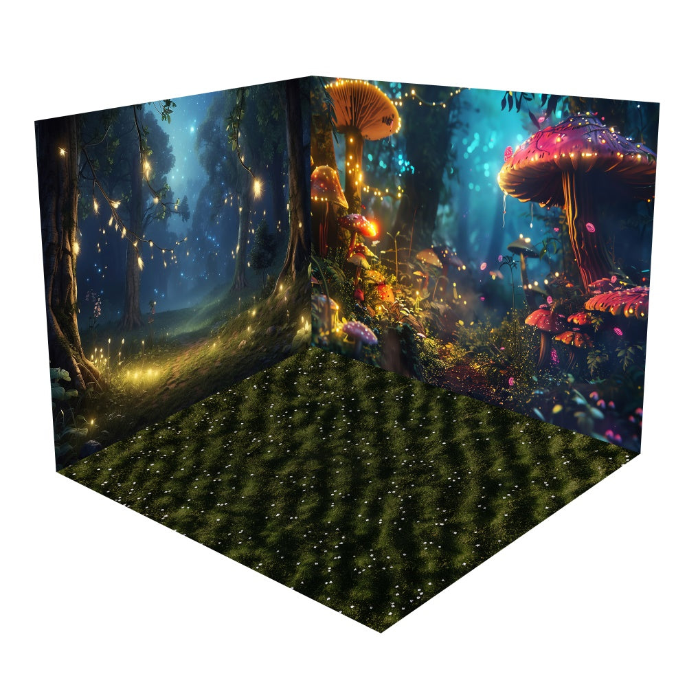 Ensemble de Salle Champignons Lumineux Forêt Magique BRP2-7