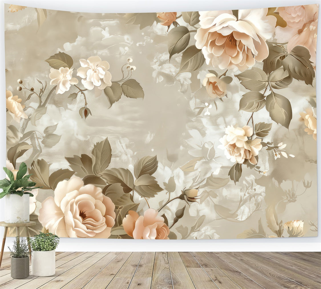 Fond Floral Photo Rose Vintage Douce Romantique BRP2-73