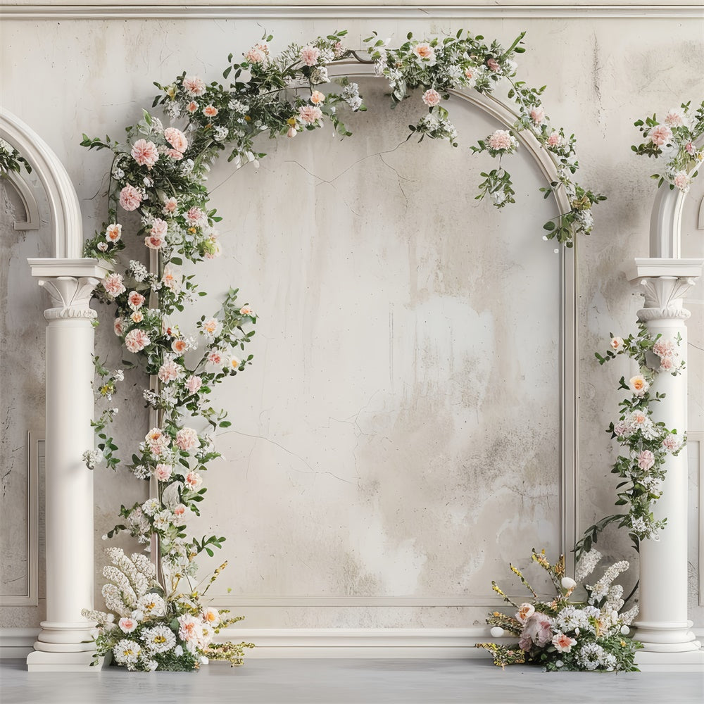 Fond Mur Floral Romance Rustique Arche Florale BRP2-78