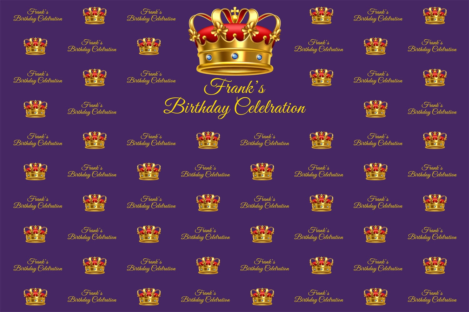 Toile de fond Deco Anniversaire Couronne Royale Violette BRP3-102