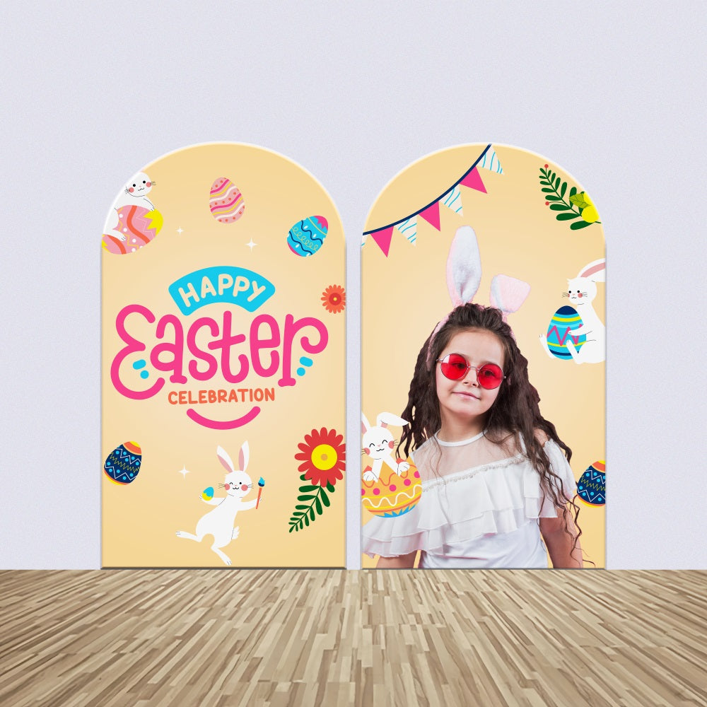 Kit de Toile de fond Arch Personnalisable Célébration Pâques Lapin Amusant BRP3-185