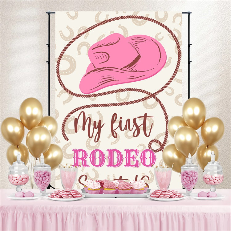 Toile de fond Deco Anniversaire Rodéo Cowgirl Sweet 16 BRP3-39