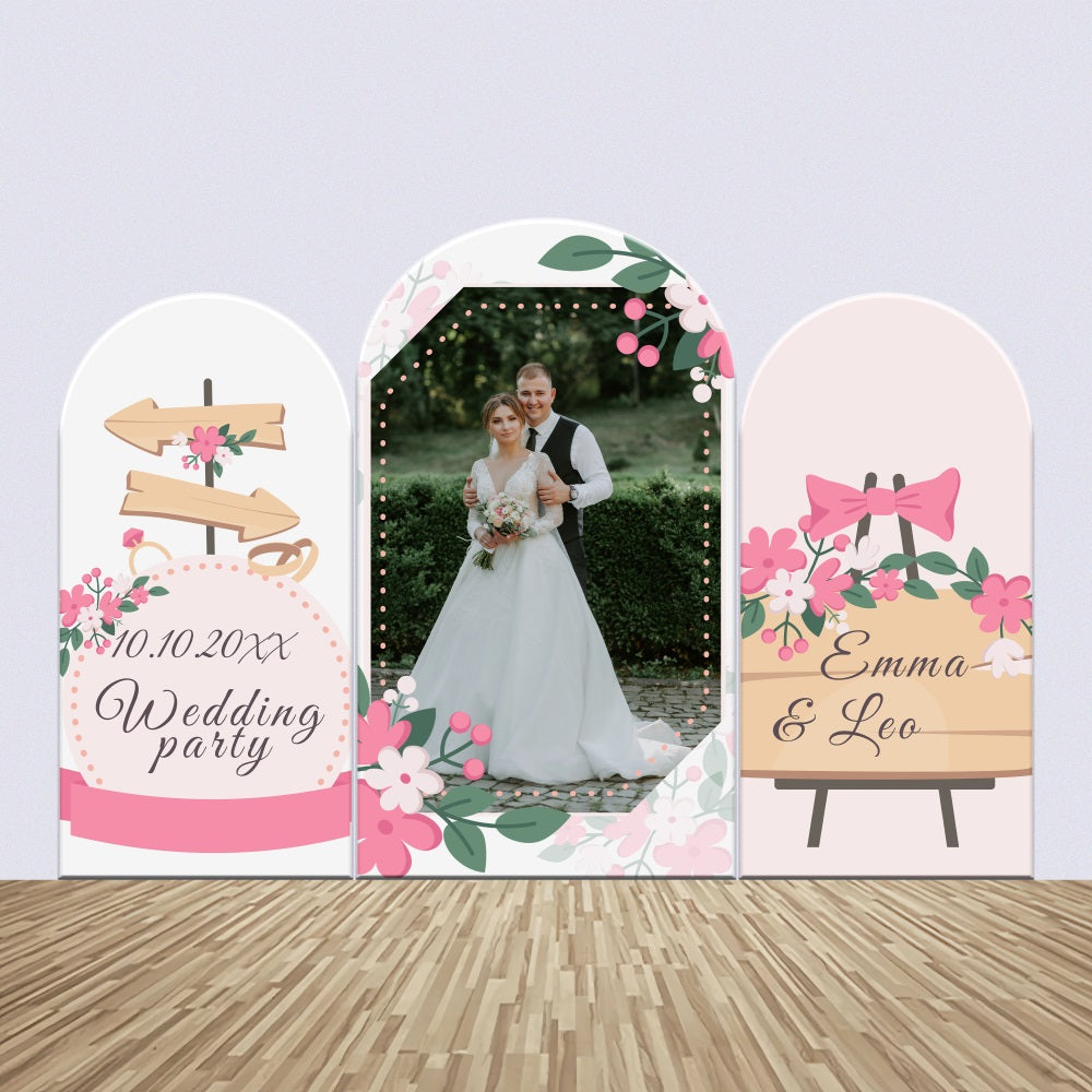 Kit de Toile de fond Arch Personnalisable Mariage Macramé Floral Flèche BRP4-106