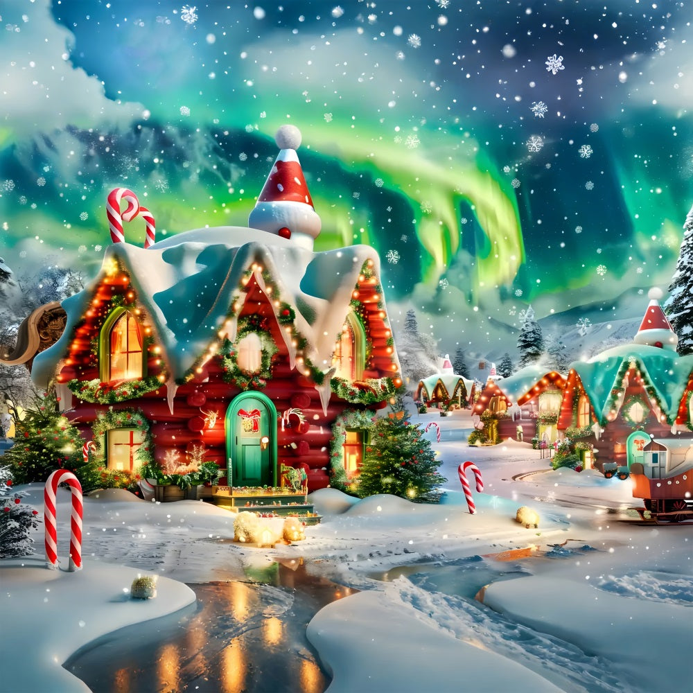 Toile de fond de Village Enchanté des Lutins de Noël BRP7-217