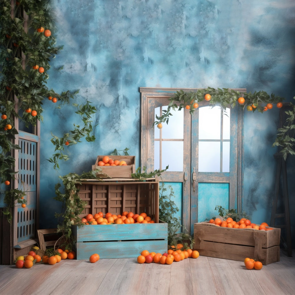Toile de fond de salle aux oranges d'automne pour la photographie BRP7-66