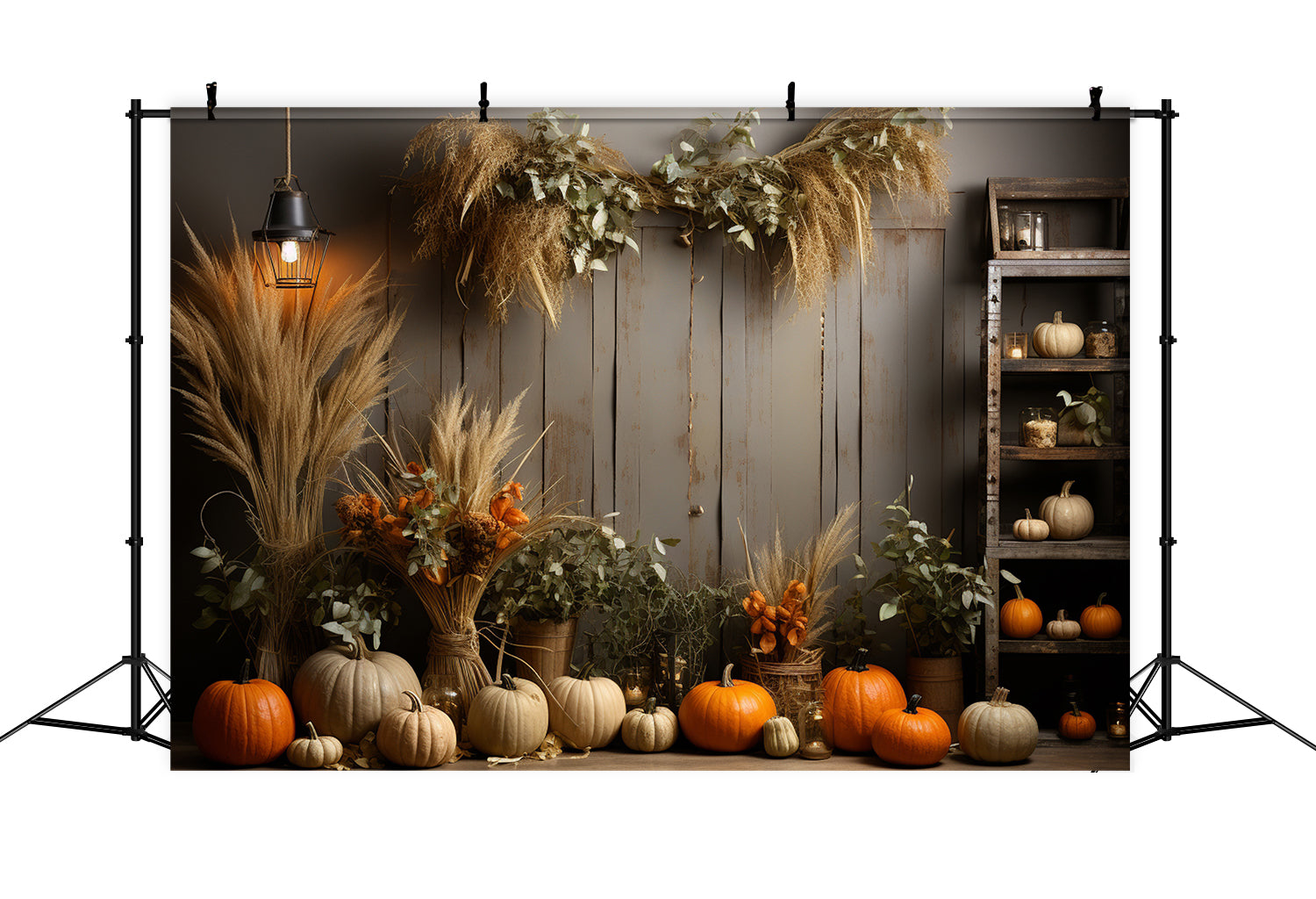 Toile de fond murale de citrouilles d'automne pour la photographie BRP7-67